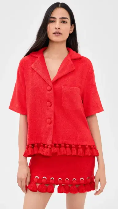 Cap d’Antibes Antonia Shirt Red | Thumbnail 2 Cap d’Antibes Antonia Shirt Red | Thumbnail 2