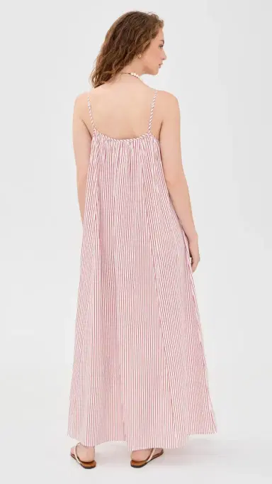 o.p.t o. p.t Market Cotton Maxi Dress Red Stripe S | Thumbnail 3 o.p.t o. p.t Market Cotton Maxi Dress Red Stripe S | Thumbnail 3