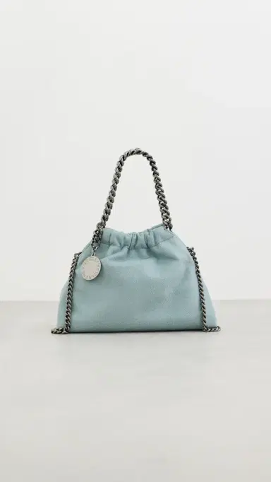 Stella McCartney Falabella Mini Drawstring Bag Ice Blue One Size | Thumbnail 2 Stella McCartney Falabella Mini Drawstring Bag Ice Blue One Size | Thumbnail 2