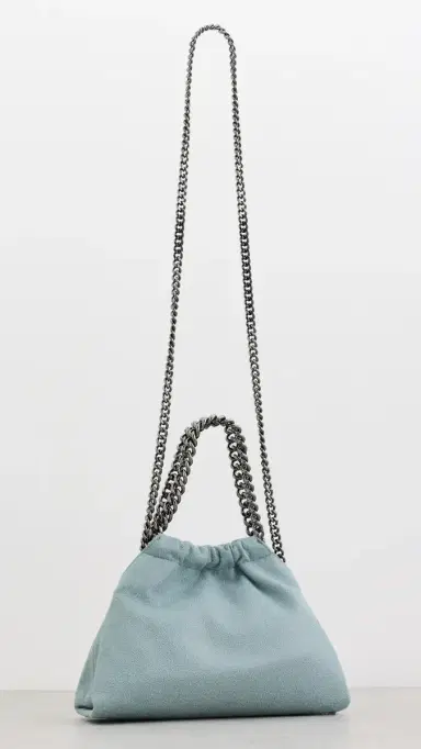 Stella McCartney Falabella Mini Drawstring Bag Ice Blue One Size | Thumbnail 4 Stella McCartney Falabella Mini Drawstring Bag Ice Blue One Size | Thumbnail 4