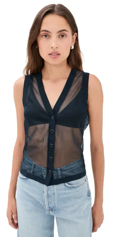 Renggli heer Knit Vest apphire | Thumbnail 1 Renggli heer Knit Vest apphire | Thumbnail 1