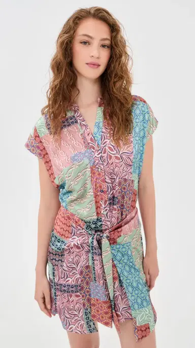 Misa Mika Dress Oasis Patchwork | Thumbnail 2 Misa Mika Dress Oasis Patchwork | Thumbnail 2