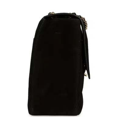 Chanel Chanel Maxi "Souplissimo" Large Flap Bag Black Suede Gold Hardware | Thumbnail 3 Chanel Chanel Maxi "Souplissimo" Large Flap Bag Black Suede Gold Hardware | Thumbnail 3