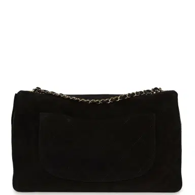 Chanel Chanel Maxi "Souplissimo" Large Flap Bag Black Suede Gold Hardware | Thumbnail 4 Chanel Chanel Maxi "Souplissimo" Large Flap Bag Black Suede Gold Hardware | Thumbnail 4