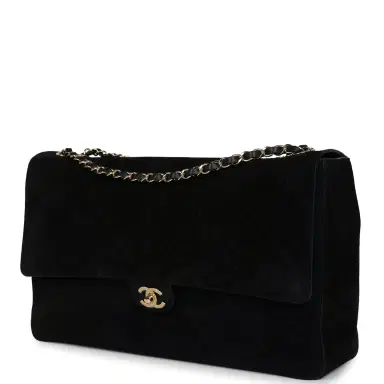 Chanel Chanel Maxi "Souplissimo" Large Flap Bag Black Suede Gold Hardware | Thumbnail 5 Chanel Chanel Maxi "Souplissimo" Large Flap Bag Black Suede Gold Hardware | Thumbnail 5