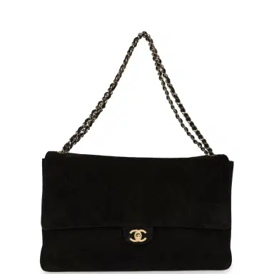 Chanel Chanel Maxi "Souplissimo" Large Flap Bag Black Suede Gold Hardware | Thumbnail 7 Chanel Chanel Maxi "Souplissimo" Large Flap Bag Black Suede Gold Hardware | Thumbnail 7
