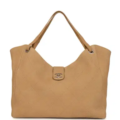Chanel Chanel Maxi Shopping Bag Beige Grained Nubuck Calfskin Light Gold Hardware | Thumbnail 1 Chanel Chanel Maxi Shopping Bag Beige Grained Nubuck Calfskin Light Gold Hardware | Thumbnail 1