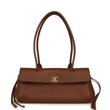 Chanel Chanel Small "Urban Essential" East West Shopping Tote Brown Caviar Gold Hardware | Thumbnail 1 Chanel Chanel Small "Urban Essential" East West Shopping Tote Brown Caviar Gold Hardware | Thumbnail 1
