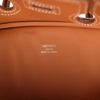 HERMÈS Hermes Birkin 25 Cargo Ecru Toile Goeland and Gold Swift Palladium Hardware | Thumbnail 7 HERMÈS Hermes Birkin 25 Cargo Ecru Toile Goeland and Gold Swift Palladium Hardware | Thumbnail 7