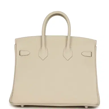 HERMÈS Hermes Birkin 25 Craie Togo Palladium Hardware | Thumbnail 4 HERMÈS Hermes Birkin 25 Craie Togo Palladium Hardware | Thumbnail 4