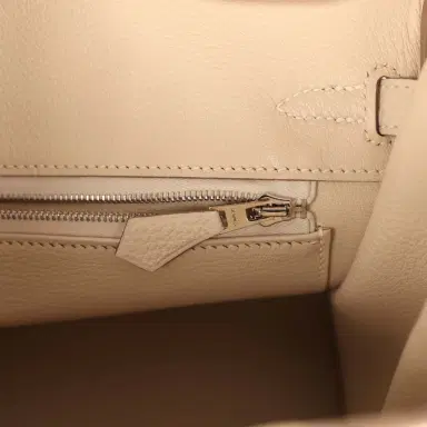 HERMÈS Hermes Birkin 25 Craie Togo Palladium Hardware | Thumbnail 9 HERMÈS Hermes Birkin 25 Craie Togo Palladium Hardware | Thumbnail 9
