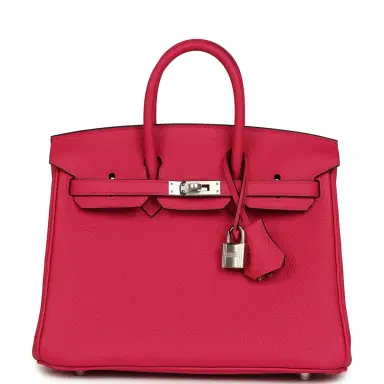 HERMÈS Hermes Birkin 25 Rose Mexico Togo Palladium Hardware | Thumbnail 1 HERMÈS Hermes Birkin 25 Rose Mexico Togo Palladium Hardware | Thumbnail 1
