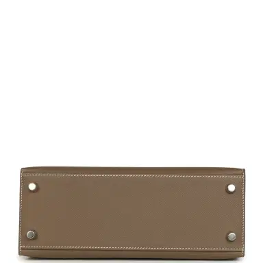 HERMÈS Hermes Kelly Sellier 25 Etoupe Epsom Palladium Hardware | Thumbnail 6 HERMÈS Hermes Kelly Sellier 25 Etoupe Epsom Palladium Hardware | Thumbnail 6