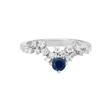 Damiani Damiani 18K White Gold Diamond & Sapphire Ring Sz. 6.25 by The Solist | Thumbnail 1 Damiani Damiani 18K White Gold Diamond & Sapphire Ring Sz. 6.25 by The Solist | Thumbnail 1
