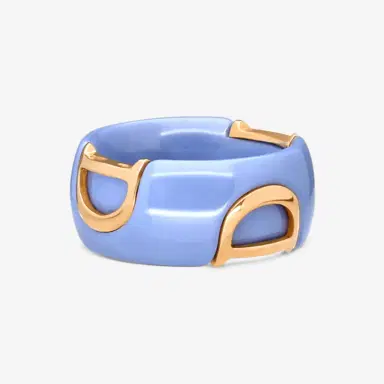 Damiani Damiani D. Icon Blue Ceramic & 18K Rose Gold Diamond Band Ring 150565-71 - by The Solist | Thumbnail 2 Damiani Damiani D. Icon Blue Ceramic & 18K Rose Gold Diamond Band Ring 150565-71 - by The Solist | Thumbnail 2