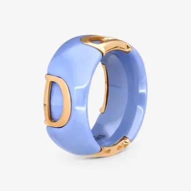 Damiani Damiani D. Icon Blue Ceramic & 18K Rose Gold Diamond Band Ring 150565-71 - by The Solist | Thumbnail 3 Damiani Damiani D. Icon Blue Ceramic & 18K Rose Gold Diamond Band Ring 150565-71 - by The Solist | Thumbnail 3