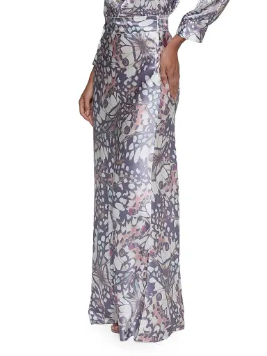 L'Agence Women's Ryker Butterfly-Print Silk Maxi Skirt - Multi Butterfly Wing - Size 16 | Thumbnail 4 L'Agence Women's Ryker Butterfly-Print Silk Maxi Skirt - Multi Butterfly Wing - Size 16 | Thumbnail 4