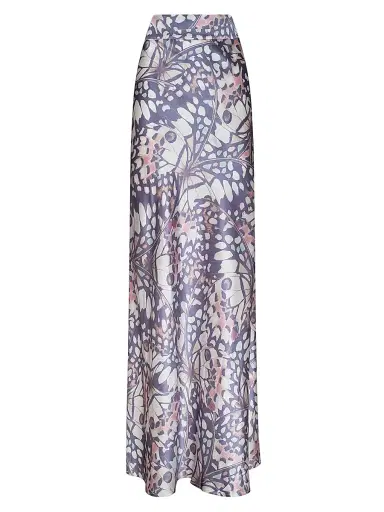 L'Agence Women's Ryker Butterfly-Print Silk Maxi Skirt - Multi Butterfly Wing - Size 16 | Thumbnail 1 L'Agence Women's Ryker Butterfly-Print Silk Maxi Skirt - Multi Butterfly Wing - Size 16 | Thumbnail 1