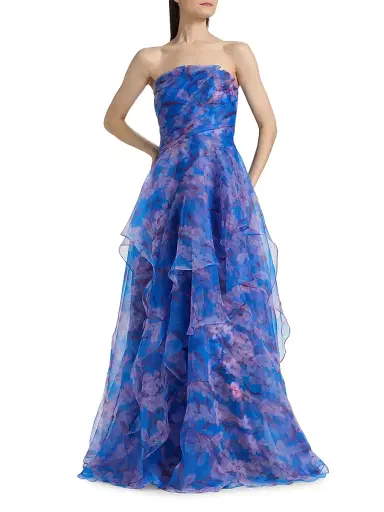 THEIA Women's Orelia Organza Strapless Gown - Lavendar Haze - Size 16 | Thumbnail 3 THEIA Women's Orelia Organza Strapless Gown - Lavendar Haze - Size 16 | Thumbnail 3