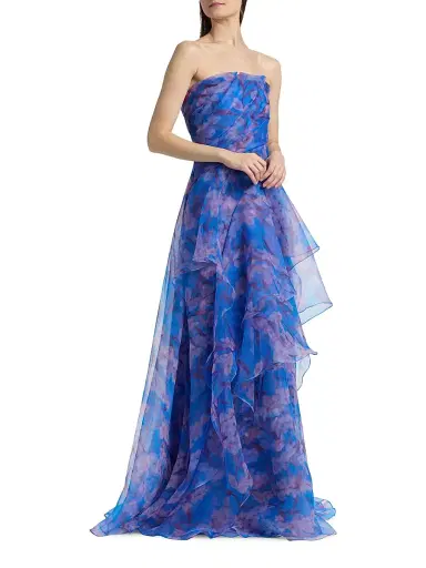 THEIA Women's Orelia Organza Strapless Gown - Lavendar Haze - Size 16 | Thumbnail 4 THEIA Women's Orelia Organza Strapless Gown - Lavendar Haze - Size 16 | Thumbnail 4