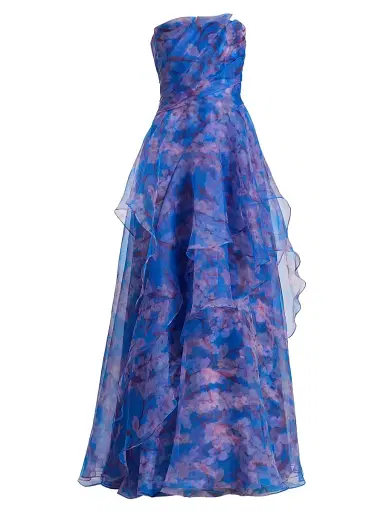 THEIA Women's Orelia Organza Strapless Gown - Lavendar Haze - Size 16 | Thumbnail 1 THEIA Women's Orelia Organza Strapless Gown - Lavendar Haze - Size 16 | Thumbnail 1