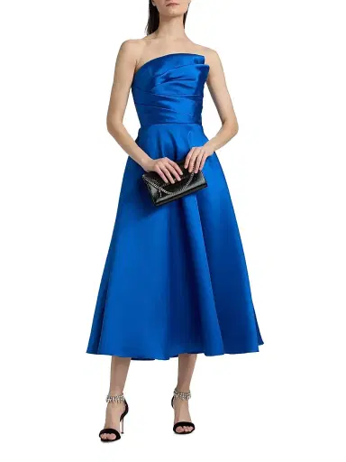THEIA Women's Salem Strapless Cocktail Tea-Length Dress - Sapphire Eclipse - Size 16 | Thumbnail 2 THEIA Women's Salem Strapless Cocktail Tea-Length Dress - Sapphire Eclipse - Size 16 | Thumbnail 2
