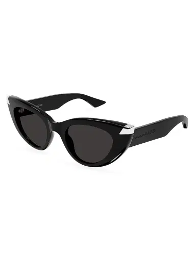 Alexander McQueen Women's Punk Rivet 50MM Cat-Eye Sunglasses - Black Dark Grey | Thumbnail 2 Alexander McQueen Women's Punk Rivet 50MM Cat-Eye Sunglasses - Black Dark Grey | Thumbnail 2