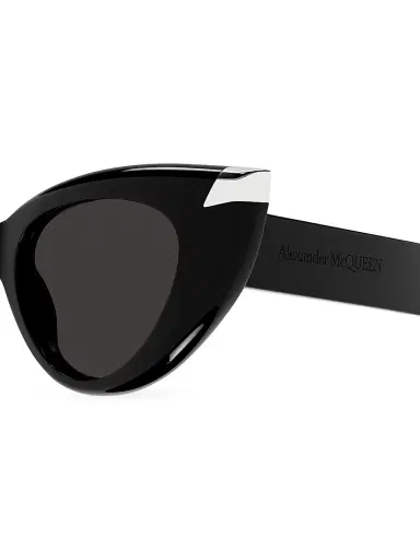 Alexander McQueen Women's Punk Rivet 50MM Cat-Eye Sunglasses - Black Dark Grey | Thumbnail 3 Alexander McQueen Women's Punk Rivet 50MM Cat-Eye Sunglasses - Black Dark Grey | Thumbnail 3