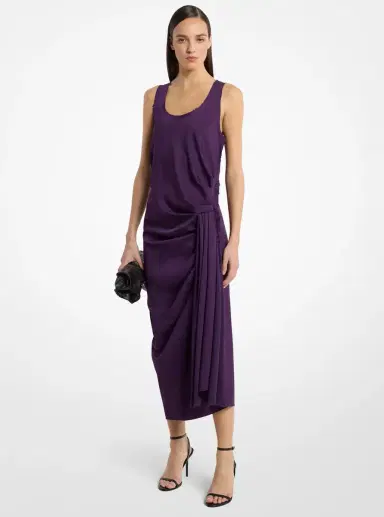 Michael Kors Collection Draped Satin Tank Dress | Thumbnail 3 Michael Kors Collection Draped Satin Tank Dress | Thumbnail 3