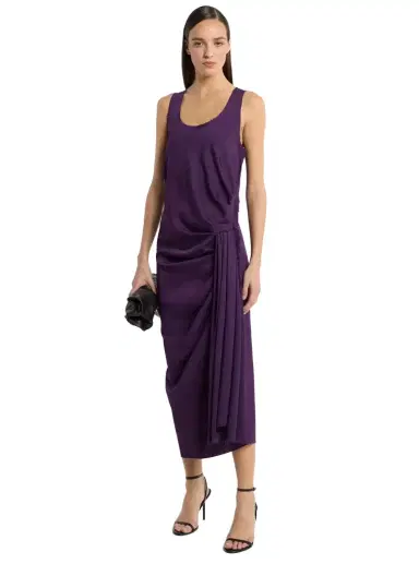 Michael Kors Collection Draped Satin Tank Dress | Thumbnail 1 Michael Kors Collection Draped Satin Tank Dress | Thumbnail 1
