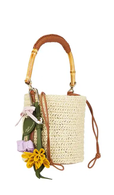 Self-Portrait Soft Raffia Bucket Bag | Thumbnail 3 Self-Portrait Soft Raffia Bucket Bag | Thumbnail 3