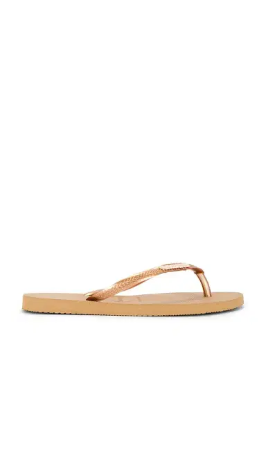 Havaianas Slim Logo Metallic Sandal | Thumbnail 2 Havaianas Slim Logo Metallic Sandal | Thumbnail 2