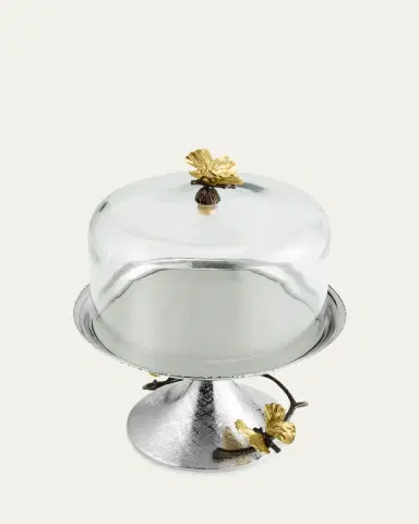 Michael Aram Butterfly Ginkgo Pastry Dish with Dome | Thumbnail 2 Michael Aram Butterfly Ginkgo Pastry Dish with Dome | Thumbnail 2