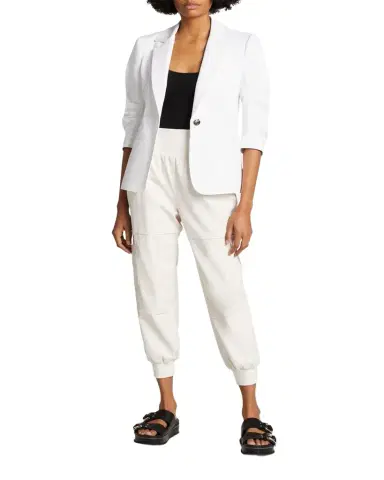 Cinq à Sept Giles High-Waist Faux Leather Jogger Pant | Thumbnail 1 Cinq à Sept Giles High-Waist Faux Leather Jogger Pant | Thumbnail 1