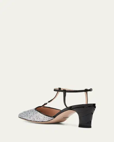 Gucci Marmont Glitter T-Strap Pumps | Thumbnail 4 Gucci Marmont Glitter T-Strap Pumps | Thumbnail 4