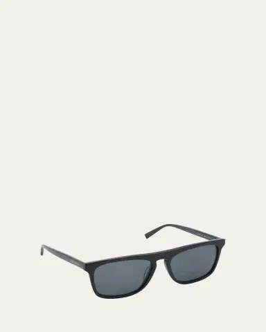 Saint Laurent Men's Slim Acetate Aviator Sunglasses with Logo | Thumbnail 2 Saint Laurent Men's Slim Acetate Aviator Sunglasses with Logo | Thumbnail 2