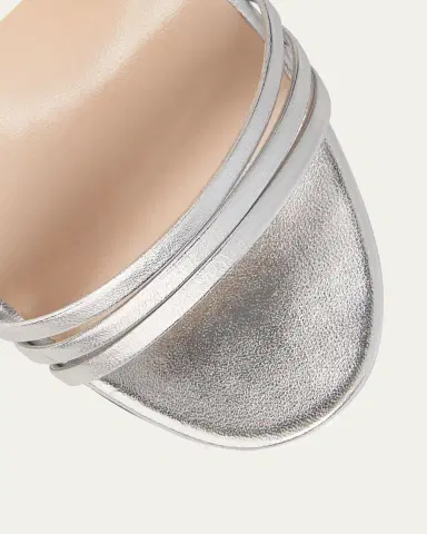 Gucci Ilse Metallic Leather Sandals | Thumbnail 3 Gucci Ilse Metallic Leather Sandals | Thumbnail 3