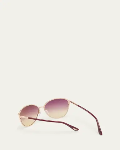 TOM FORD Penelope Metal & Acetate Butterfly Sunglasses | Thumbnail 2 TOM FORD Penelope Metal & Acetate Butterfly Sunglasses | Thumbnail 2