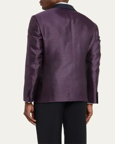 Giorgio Armani Men's Jacquard Shawl Blazer | Thumbnail 3 Giorgio Armani Men's Jacquard Shawl Blazer | Thumbnail 3