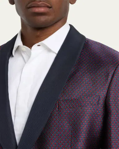 Giorgio Armani Men's Jacquard Shawl Blazer | Thumbnail 5 Giorgio Armani Men's Jacquard Shawl Blazer | Thumbnail 5