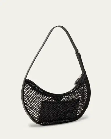 Alaïa One Piece Demi Perforated Shoulder Bag in Leather and Nylon | Thumbnail 3 Alaïa One Piece Demi Perforated Shoulder Bag in Leather and Nylon | Thumbnail 3