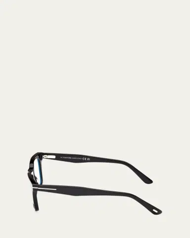 TOM FORD Blue Blocking Acetate Square Glasses With Clip-On Sun Lenses | Thumbnail 3 TOM FORD Blue Blocking Acetate Square Glasses With Clip-On Sun Lenses | Thumbnail 3