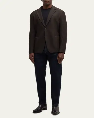 Giorgio Armani Men's Nylon Rice Stitch Two-Button Blazer | Thumbnail 2 Giorgio Armani Men's Nylon Rice Stitch Two-Button Blazer | Thumbnail 2