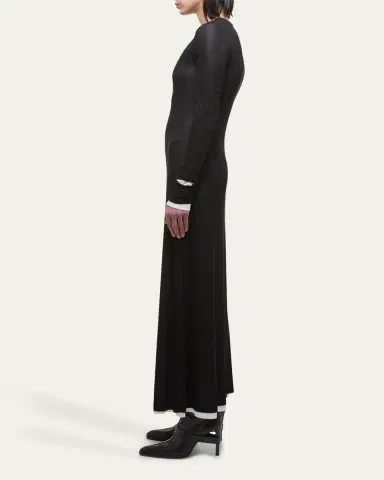 Helmut Lang Double-Layer Maxi Dress | Thumbnail 4 Helmut Lang Double-Layer Maxi Dress | Thumbnail 4
