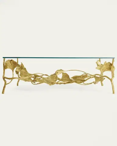 Michael Aram Golden Ginkgo Coffee Table | Thumbnail 2 Michael Aram Golden Ginkgo Coffee Table | Thumbnail 2