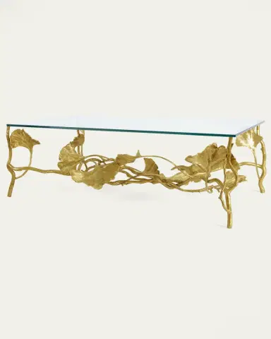 Michael Aram Golden Ginkgo Coffee Table | Thumbnail 3 Michael Aram Golden Ginkgo Coffee Table | Thumbnail 3