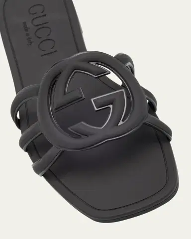 Gucci Palma GG Rubber Flat Slide Sandals | Thumbnail 5 Gucci Palma GG Rubber Flat Slide Sandals | Thumbnail 5