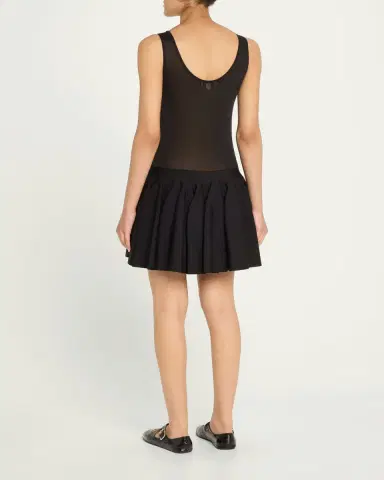 Alaïa Sleeveless Drop-Waist Flared Skirt Mini Dress | Thumbnail 3 Alaïa Sleeveless Drop-Waist Flared Skirt Mini Dress | Thumbnail 3