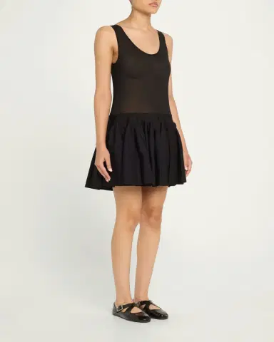 Alaïa Sleeveless Drop-Waist Flared Skirt Mini Dress | Thumbnail 4 Alaïa Sleeveless Drop-Waist Flared Skirt Mini Dress | Thumbnail 4