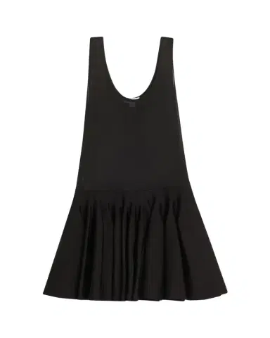 Alaïa Sleeveless Drop-Waist Flared Skirt Mini Dress | Thumbnail 1 Alaïa Sleeveless Drop-Waist Flared Skirt Mini Dress | Thumbnail 1
